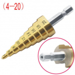 3tk/komplekt 3-12mm 4-12mm 4-20mm HSS sirge soonega astmeline puur, titaankattega puidust metallist augul&otilde;ikuri s&uuml;damiku puurimist&ouml;&ouml;riistade komplekt 4-20