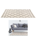 Les Tr&eacute;sors De Lily [R2501] - 'Boho' beež hall puuvillane vaip - 170x120 cm beež