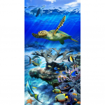 Veealune maailm 5D DIY Teemantmaalikomplektid Vaigust t&auml;is &uuml;mmargune kunstipilt Teemantvaigust maalimise komplekt Rhinestone'i joonistamine Full Round 30x60CM