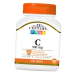 C-vitamiin, Askorbiinhape, C-vitamiin 500, 21st Century 110 tabletti (36440064) 110tab