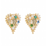 Naiste armastuse kuju Babysbreath p&auml;rlk&otilde;rvar&otilde;ngad rippk&otilde;rvar&otilde;ngad kristallist k&otilde;rvaklambrid OneSize valge