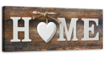 L&otilde;uenditr&uuml;kk Home Heart Inscription Brown 90x30 pruun