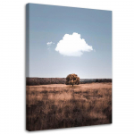 L&otilde;uenditr&uuml;kk Puuga p&otilde;ld Maastik 40x60 sinine