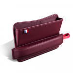 Leather Car Organizer Bag Car Seat Slot Storage Gap Plug Filler 2 in 1 Crevice Phone Holder Organizer Interior Seat punane