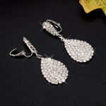 S&auml;ravad luksuslikud Austria kristallist t&auml;isklambriga k&otilde;rvar&otilde;ngad ilma augustamiseta k&otilde;rvar&otilde;ngas naistele m&otilde;eldud pulmapeo balli ehted