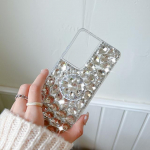 Bling Rhinestone telefoni&uuml;mbris Samsung Galaxy S22 Ultra S21 Plus S20 Fe Note 20 10 Plus S10 Plus teemantkaanega koos kronsteiniga For Galaxy S22
