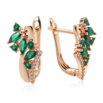 T&auml;isroheline valge tsirkoon geomeetrilised rippk&otilde;rvar&otilde;ngad naistele sileda isikup&auml;raga ehe pidulik kingitus roheline