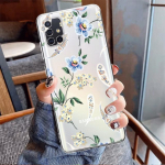 Flower Butterfly Rabbit l&auml;bipaistev &uuml;mbris Samsung Galaxy A34 A12 A32 A52 A72 A71 A51 A14 A31 A21s A13 A23 A53 A73 A50 A02s A20e jaoks For Samsung A72