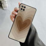 Telefoni&uuml;mbris Samsung Galaxy A70 A70s A50 A30s A04s A20s A20e A02 A02s A03 A42 M31 M13 mood pruun armastus puidus&uuml;&uuml; tekstuur Samsung A01