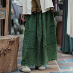 Johnature Distress Flash elastne v&ouml;&ouml;koht linasest seelik kevadsuvisest naisele uued &uuml;hev&auml;rvilised vintage seelikud One Size