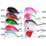 10 tk kalap&uuml;&uuml;gi landid Peche Leurres magevee soolase vee v&auml;nts&ouml;&ouml;t, k&otilde;va v&auml;ndaga s&ouml;&ouml;t, konksud 45 mm 7,3 g minnow