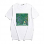 Harajuku naiste t-s&auml;rk Gustav Klimt &Otilde;limaal Sweet Lady Esteetika Muster Lilled taimed Prindi vabaajakunst retro lahtised topid S