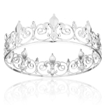 Meeste keiserlik keskaegne Fleur De Lis kroon, 5,5 cm k&otilde;rge, 17 cm l&auml;bim&otilde;&otilde;t None h&otilde;be