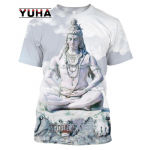 India God Of Destruction Shiva Lord T-s&auml;rk 3D Prindiga Unisex Suvine meeste naiste hiphop Harajuku t&auml;navar&otilde;ivaste tee XXL