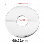 Kroomitud roostevabast terasest segisti dekoratiivne kate Segisti tarvikud Segisti sisekujundus toru seinakatted 68x22x4mm