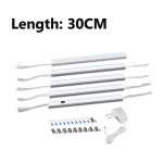 1-5 TK komplekti seeria Smart LED k&ouml;&ouml;givalgusti 12 V LED-ribavalgusti alumiiniumprofiiltoru pirnid k&auml;sitsi p&uuml;hkimisanduri kapi valgus magamistoak&ouml;&ouml;gi jaoks 5PCS 30CM EU Plug soe valge v&auml;rv