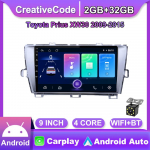 9-tolline Android-autoraadio Carplay Toyota Prius XW30 2009-2015 auto multimeedia videopleier GPS-navigatsioon WIFI 2+32GB 2+32GB