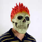 Horror Flame Skull Mask Zombie Ghost Rider Deemoni mask Halloweeni karnevalipeo rekvisiidid kuristik