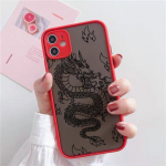 Moodne Black Purple Dragon telefoni&uuml;mbris iPhone 13 11 Pro 12 XS MAX X 7 XR SE2 8 6 Plus Animal l&auml;bipaistev kattekott iphone 11 Pro Max