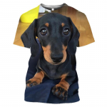 Funny Animal The Tachshund graafilised T-s&auml;rgid Meeste Suvemood Vabaaja kiirelt kuivav t-s&auml;rk 3D Prinditud t&auml;navar&otilde;ivad T-s&auml;rgid Topid S
