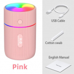 220 ml mini auto &otilde;huniisutaja USB ultraheli eeterlike &otilde;lide hajuti nutikas puhasti kodune aroomi aniooni uduvalmistaja LED Xiaomi jaoks pink