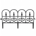 Valge must aiapiire Dekoratiivne kokkupandav piirdeaed Plastikust Euroopa stiilis kaitsepiire