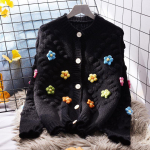 Kardigan-kampsun-mantel Naiste avarad v&auml;lisriided Kevadine Korea versioon &Otilde;huke v&auml;lisriided, pikkade varrukatega kootud kampsun-kampsun, naiste topid One Size must