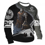 Knights Templar Print Meeste T-s&auml;rgid Kevadpuuvillane pikkade varrukatega T-s&auml;rk Vintage Tops 5XL T-s&auml;rgid Vabaaja suured lahtised riided S