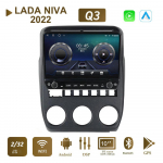 Android-autoraadio LADA NIVA 2022 jaoks koos nupunupuga 10-tolline multimeediumipleier, navigeerimis-GPS Carplay 2+32 GB