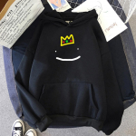 Ranboo x naerun&auml;gu krooniga Hoodie Anime dream SMP merch Hoodies Wo Unisex Unisex pikkade varrukatega y2k Crewneck dressipluus T&auml;navar&otilde;ivad 2XL