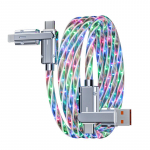 100 W 2 in 2 kiirlaadimiskaabel USB juhe LED t&auml;histaevas Valgus USB C USB C juhe C-t&uuml;&uuml;pi kaabel kumav Voolav iPhone 11 12 13 14 15 Xiaomi 1M jaoks 1M mitmev&auml;rviline