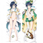 Armas Venti Dakimakura Anime Genshin Impact Cosplay Padjakate Kallistav Padjap&uuml;&uuml;r Otaku Keha Padjap&uuml;&uuml;r Kodu Sisustus Kingitus A 40x120cm Peachskin
