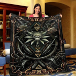 Tekk M&auml;ngijale Kingitus Witcheri m&auml;nguarmastajatele Draakoni armastajatele kingitus Pehme esmaklassiline flanellist kohev fliis Viskatekk reisimatkale 125x150cm 50x60inch