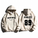 Kaulitz Hoodies Band Luksuslik Kvaliteetne kapuutsiga dressipluus Kevad-s&uuml;gis tr&uuml;kitud pullover Tokyo Hotel Unisex Naiste puuvillane kapuuts Unisex XL