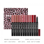 Dragon Ranee 12 v&auml;rvi komplekt huulepulga pliiats pelmeenid Velvet Foggat Surface punane pliiats pliiatsi noaga automaatne huulejoonega pliiatsi &uuml;likond 12pcs