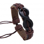 Mehed, naised, 8-kujuline punutud k&ouml;is Kunstnahast k&auml;ev&otilde;ru k&auml;ev&otilde;ru paarile Ehted pruun