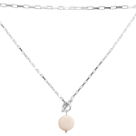 H&otilde;bedast kaelakee looduslike barokkp&auml;rlitega, toote kaal 8,85 g (2152491) 45cm valge