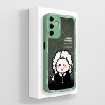 Telefoni&uuml;mbris Samsung Galaxy A15 A 15 4G 5G kate, luksuslik moodne disain matt must ruudukujuline kvaliteetne pehme vedel silikoonkest Samsungi kaitseraua jaoks Samsung A15