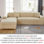 Elastne veniv diivani kate 1/2/3/4 istmega diivanikattega diivanikatted universaalsetele diivanitele Elutoa sektsioon L-kujuline kate Part B-B 235-300cm kreemikas