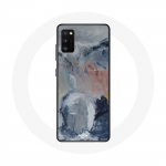 Samsung Galaxy A41 &uuml;mbris Hall abstraktse tekstuuriga taust