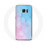 &Uuml;mbris Samsung Galaxy S6 Sinise roosa taustaga