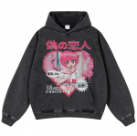 2024 Streetwear Jaapani anime graafiline unisex kapuuts S must