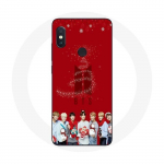 &Uuml;mbris Xiaomi Redmi Note 5 Pro BTS Bangtan Boysi punase taustaga j&otilde;ulukingituseks 2023