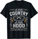 Natuke kantrit natuke getot hip-hop r&auml;ppmuusika unisex T-s&auml;rk S