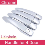 for Nissan Kicks P15 2016~ Luxurious Chrome Exterior Door Handle Cover Car Accessories Stickers Trim Set of 4Door 2017 2018 No Button 4 Door
