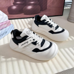 Naiste platvormiga hingavad tossud, libisemisvastased jooksujalatsid, vabaaja kerged paelad, paksud tossud, PU-nahast tennised naistele 35 beež