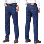 Meeste suured teksad Business Casual Stretch Straight p&uuml;ksid Kvaliteetsed teksad p&uuml;ksid Mehed 36