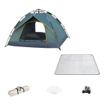 WTEMPO Veekindlad, p&auml;ikesekindlad, kaasaskantavad, kokkupandavad, t&auml;isautomaatsed, kiiravanevad telgid, 2&ndash;3 inimesele, isejuhtivad reisitelgid 1pc beež