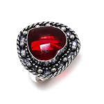 Natural Mozambique Garnet Gemstone Handmade 925 Sterling Silver Ring Size 9 e2l15