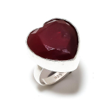 Ruby Natural Gemstone Handmade 925 Sterling Silver Jewelry Ring Size 8 q8d17